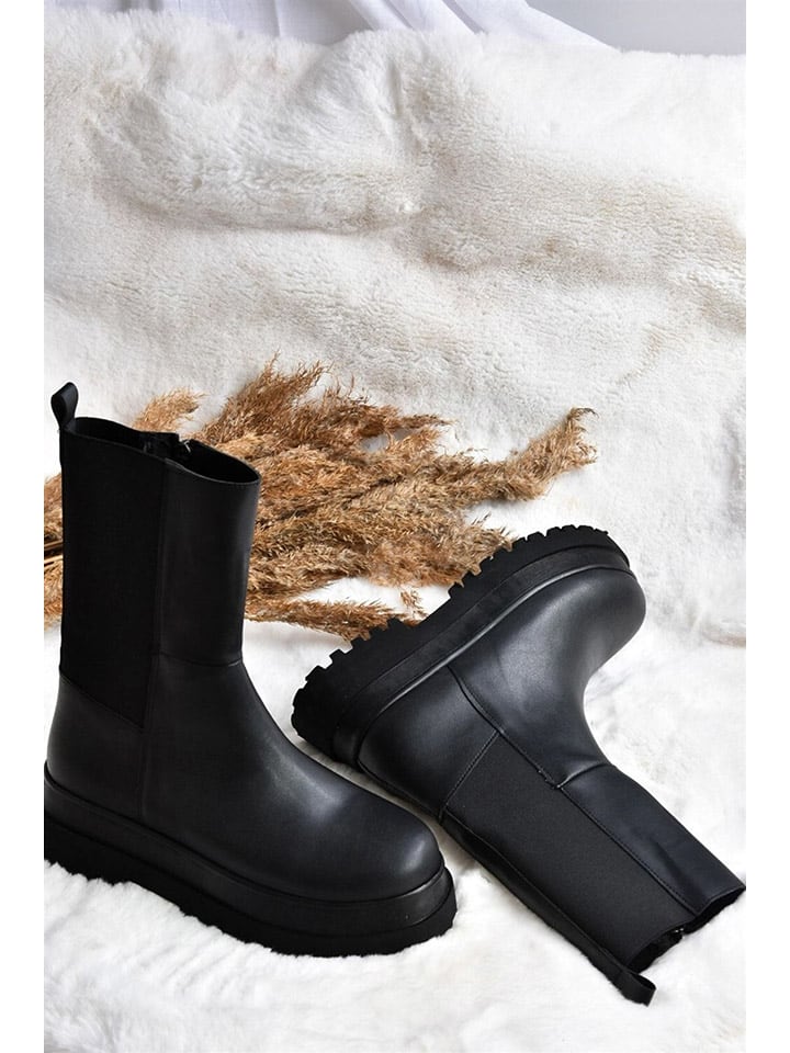 Kozačky trendyol Schwarz 7770570 Stiefeletten in Schwarz - 4