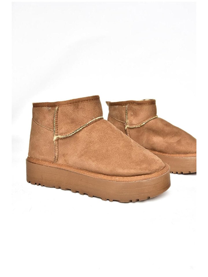 Boty trendyol Hellbraun 419237 Leder-Ankle-Boots in Hellbraun - 6
