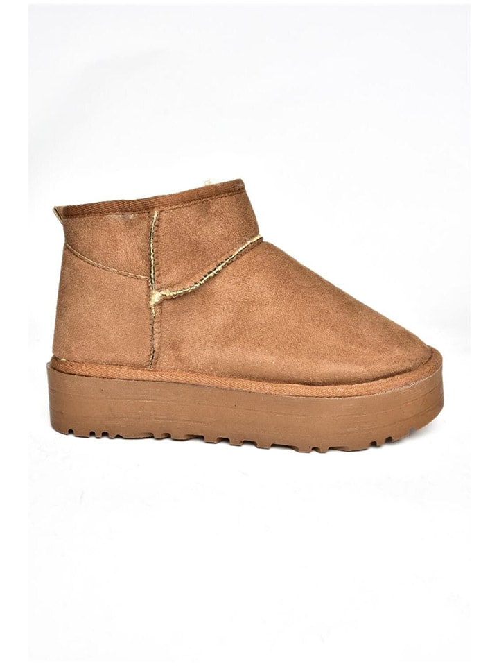 Boty trendyol Hellbraun 419237 Leder-Ankle-Boots in Hellbraun - 7
