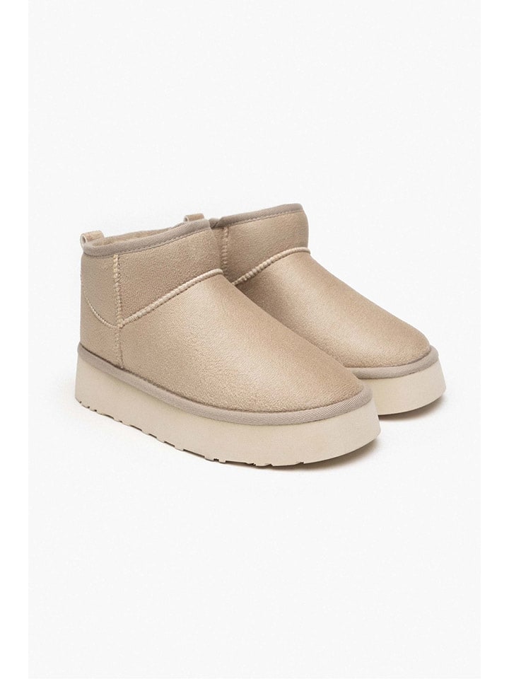 Boty trendyol Beige 4096617 Leder-Ankle-Boots in Beige - 6