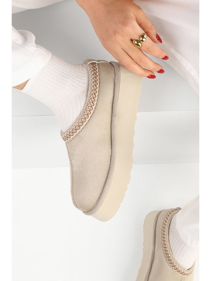 Boty trendyol Creme 707367 Ankle-Boots in Creme - 3