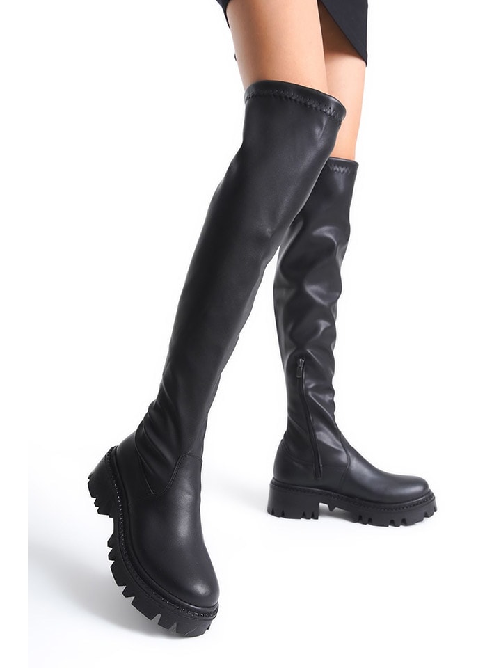 Kozačky trendyol Schwarz 3291014 Stiefel in Schwarz - 6
