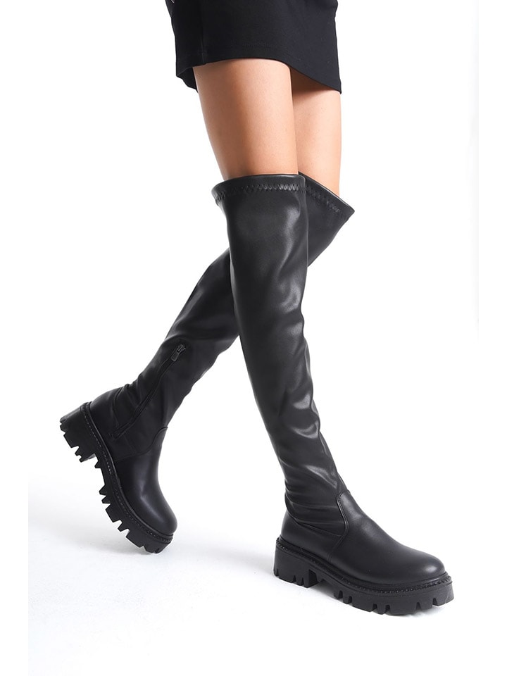 Kozačky trendyol Schwarz 3291014 Stiefel in Schwarz - 7