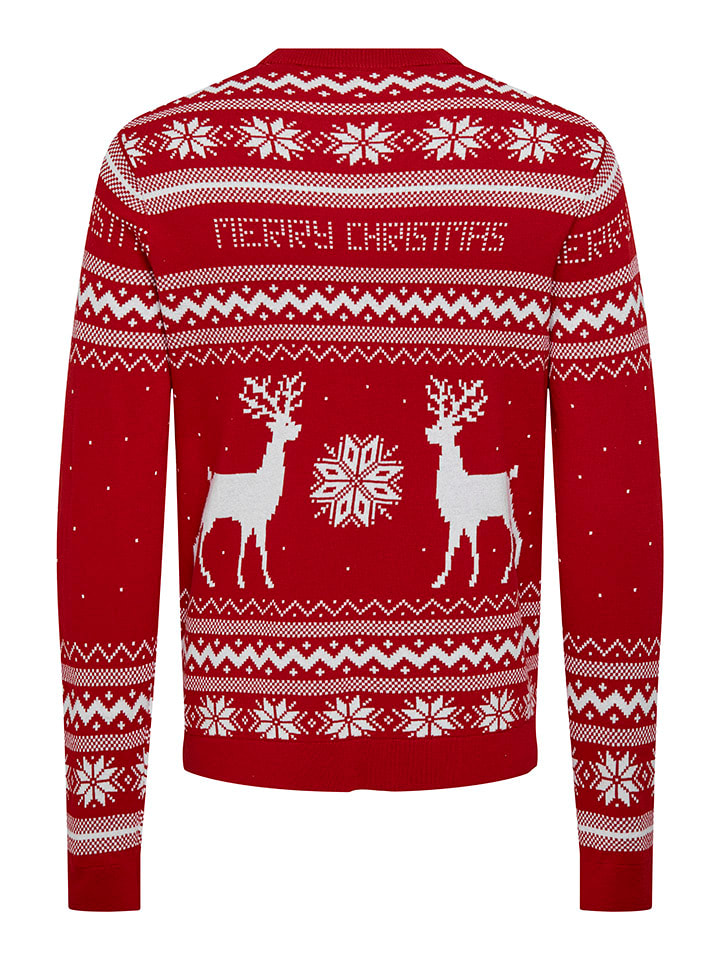 Svetr ONLY & SONS Rot/ Weiß 3332354 Pullover in Rot/ Weiß - 8