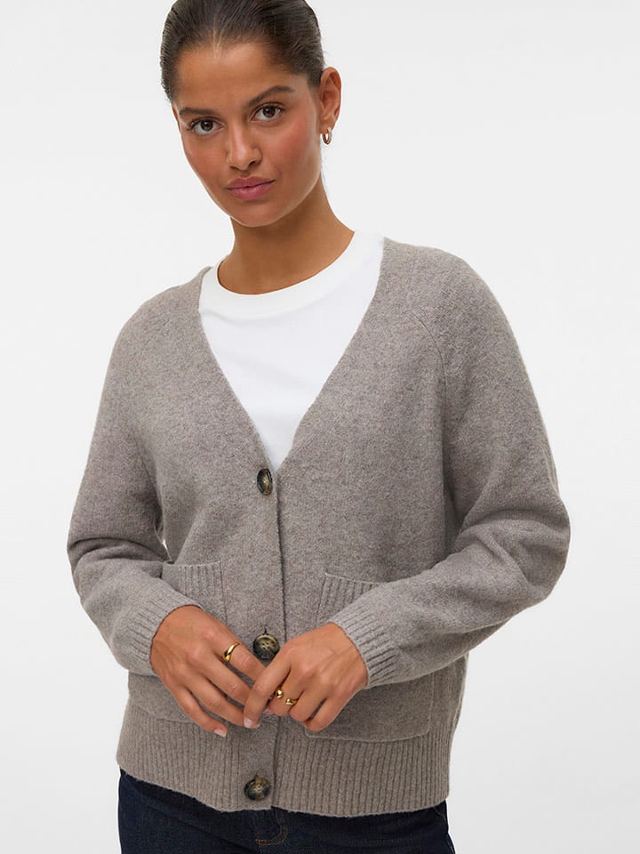 Vero Moda Taupe 944845 Cardigan in Taupe - 3
