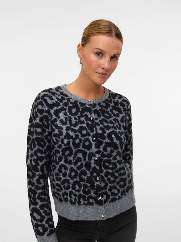 Vero Moda Grau/ Schwarz 884149 Cardigan in Grau/ Schwarz - 3