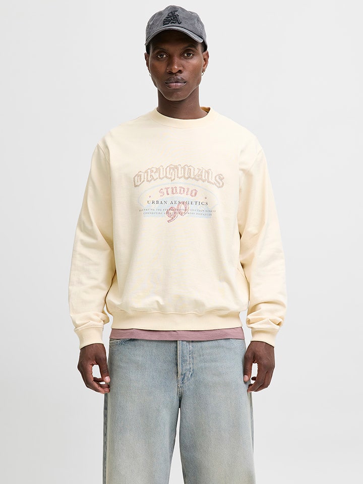 Mikina Jack & Jones Creme 9210189 Sweatshirt in Creme - 2