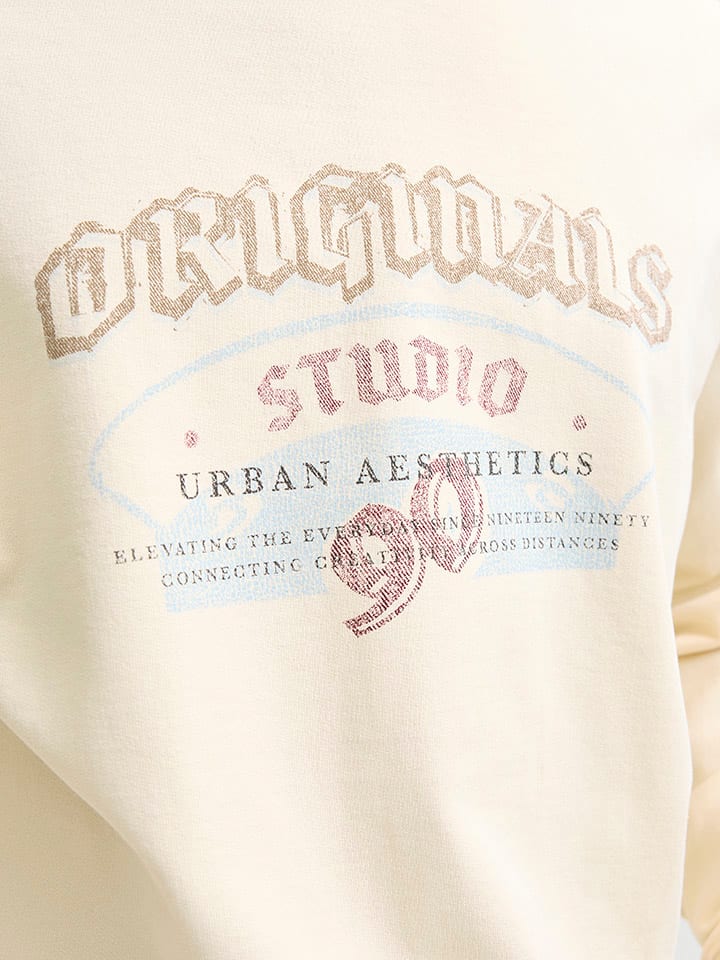 Mikina Jack & Jones Creme 9210189 Sweatshirt in Creme - 6