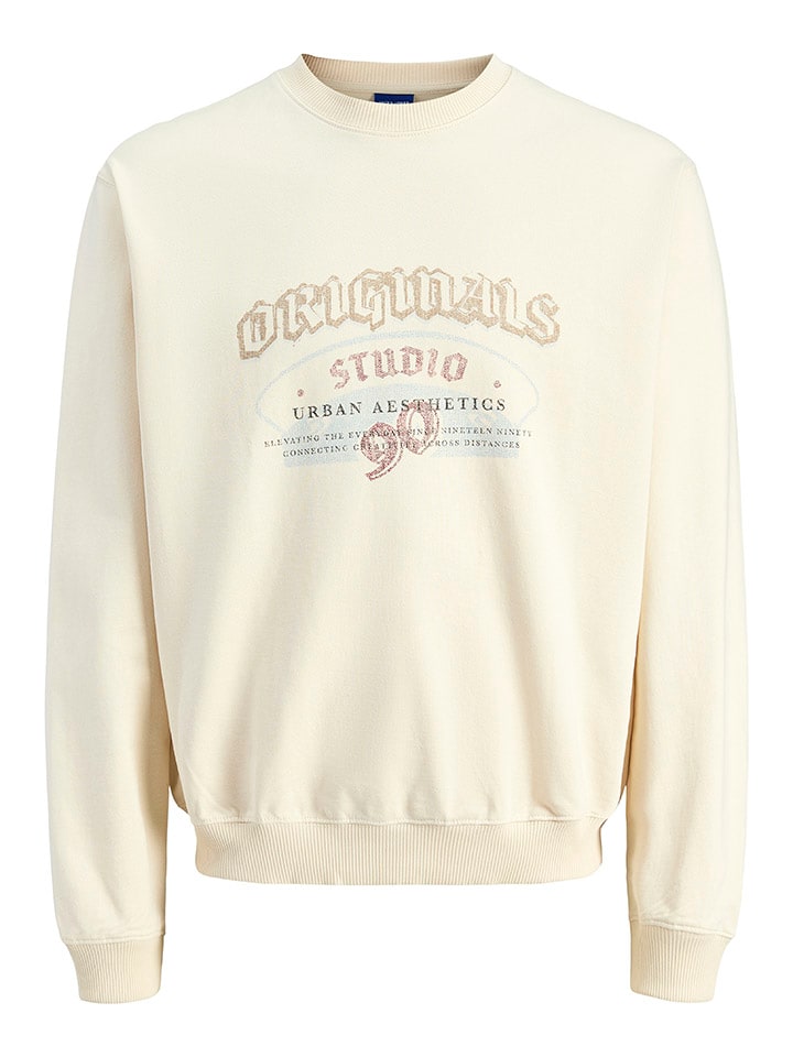 Mikina Jack & Jones Creme 9210189 Sweatshirt in Creme - 7