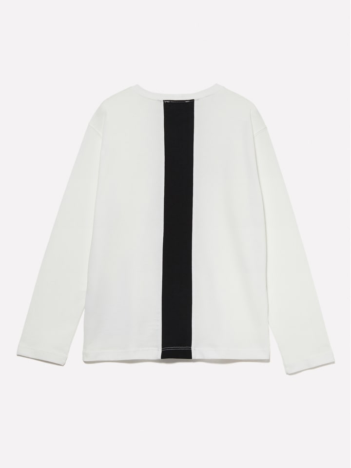 Tričko Sisley Weiß 995688 Longsleeve in Weiß - 2