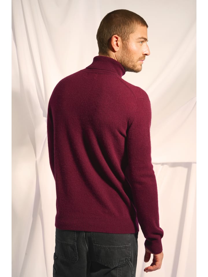 Svetr Just Cashmere Bordeaux 508501 Kaschmir-Rollkragenpullover "Connor" in Bordeaux - 2