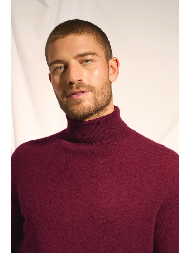 Svetr Just Cashmere Bordeaux 508501 Kaschmir-Rollkragenpullover "Connor" in Bordeaux - 4