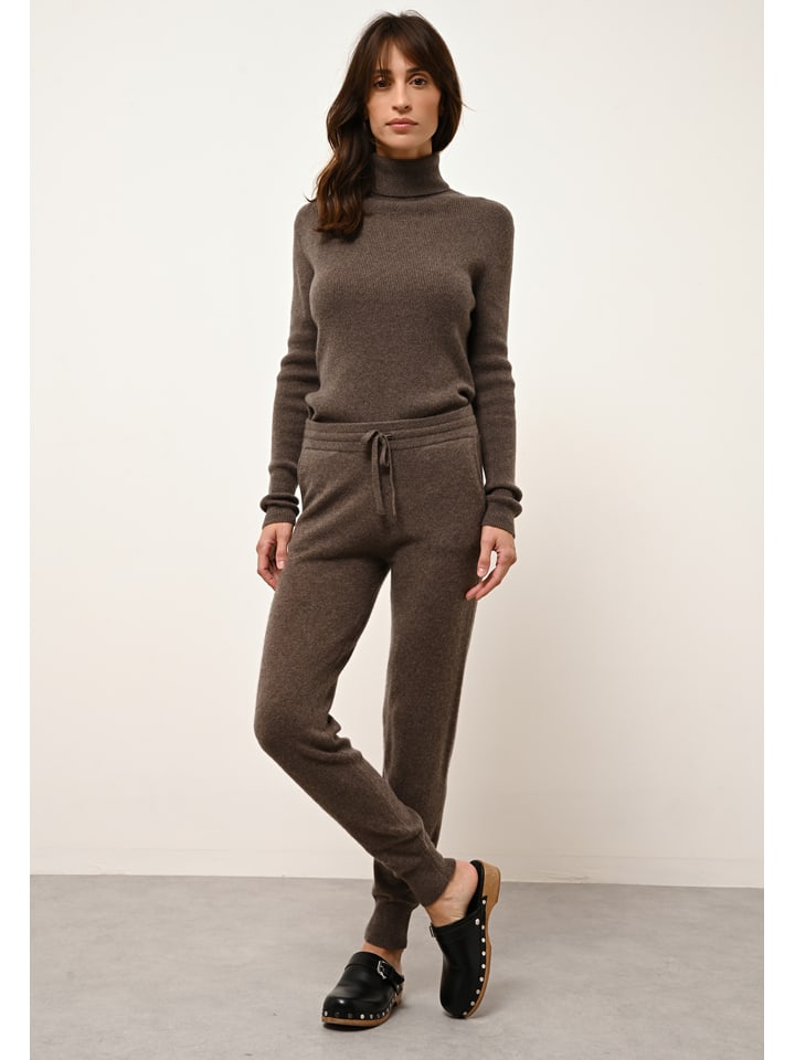 Just Cashmere Braun 817362 Kaschmir-Rollkragenpullover "Lanais" in Braun - 4