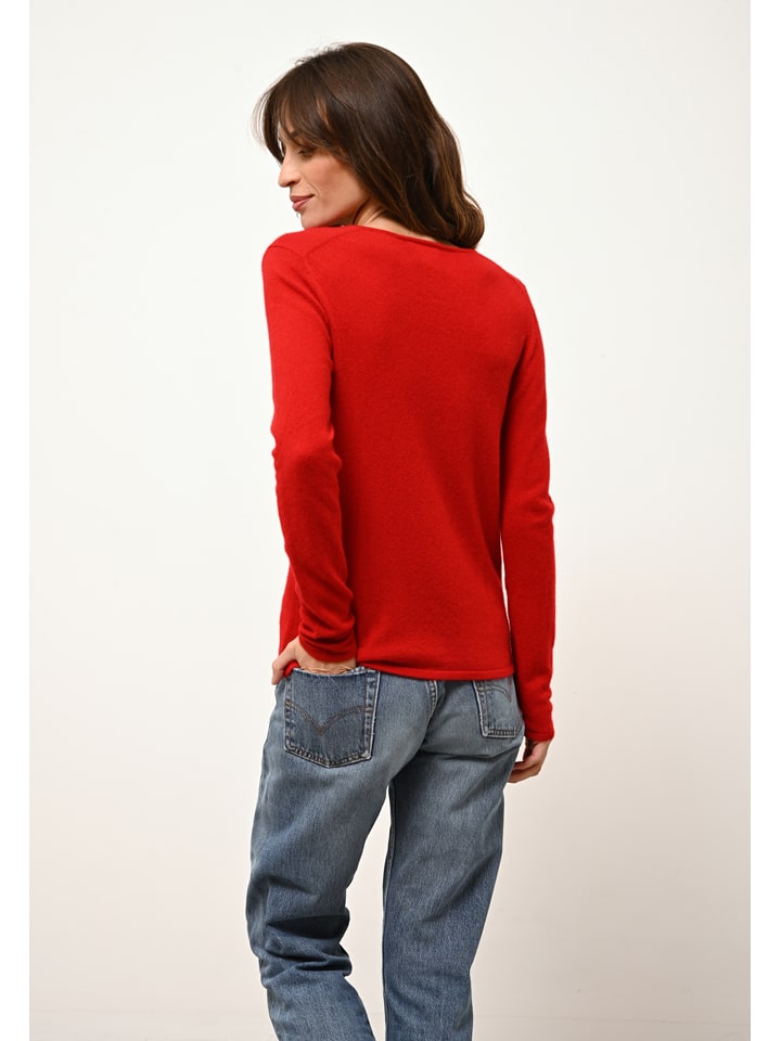 Just Cashmere Rot 456176 Kaschmir-Pullover "Joan" in Rot - 2