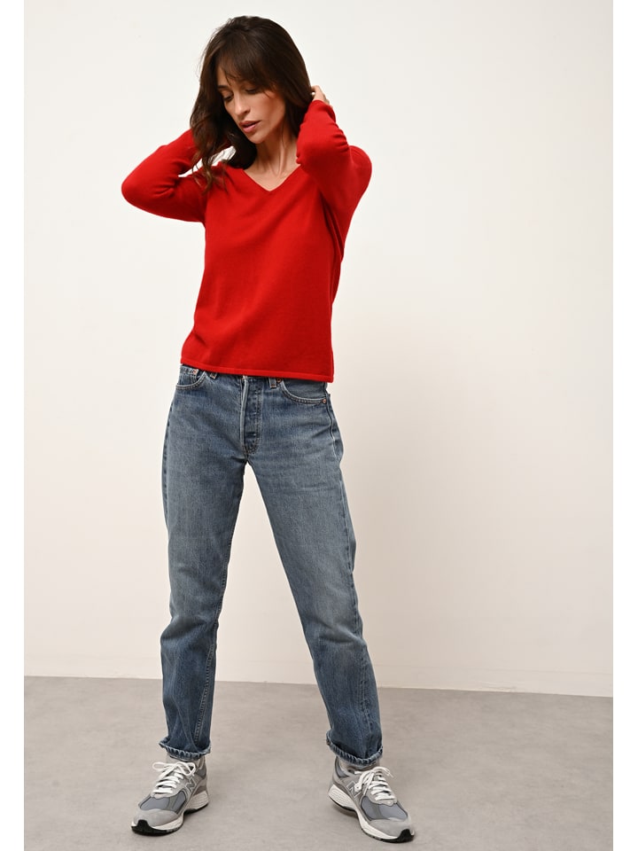 Just Cashmere Rot 456176 Kaschmir-Pullover "Joan" in Rot - 4