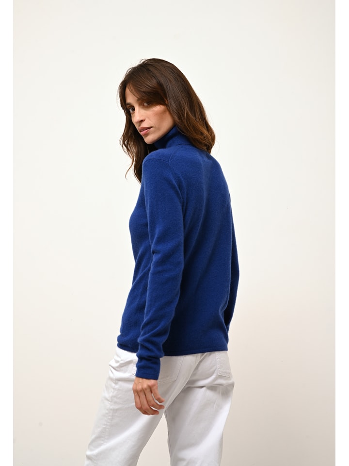 Just Cashmere Blau 1617151 Kaschmir-Rollkragenpullover "Ava" in Blau - 2