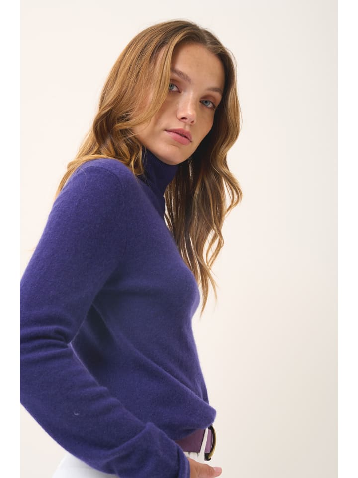 Just Cashmere Lila 4131474 Kaschmir-Rollkragenpullover "Ava" in Lila - 4