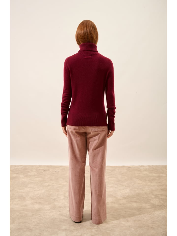Just Cashmere Bordeaux 235727 Kaschmir-Rollkragenpullover "Lexie" in Bordeaux - 2