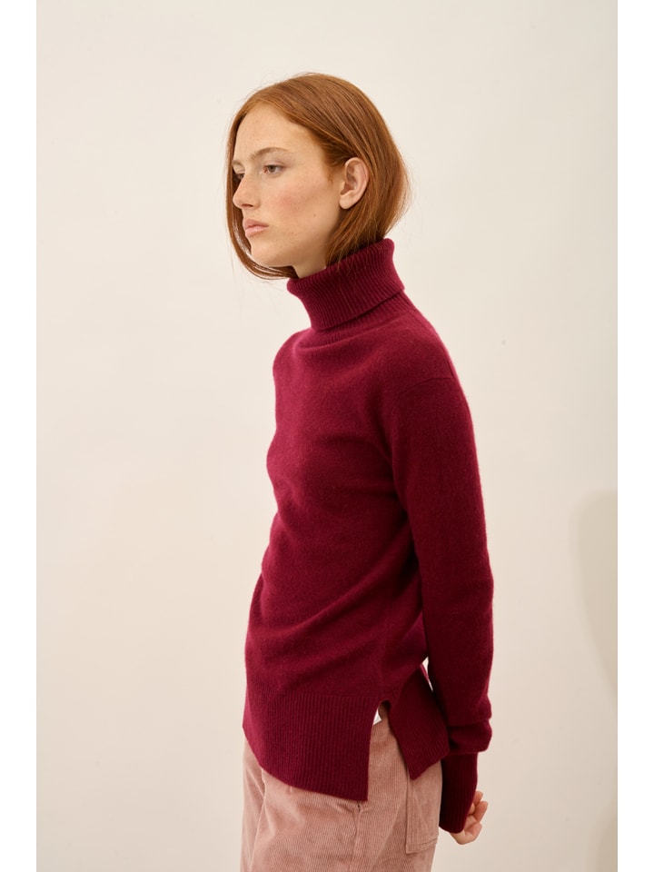 Just Cashmere Bordeaux 235727 Kaschmir-Rollkragenpullover "Lexie" in Bordeaux - 4