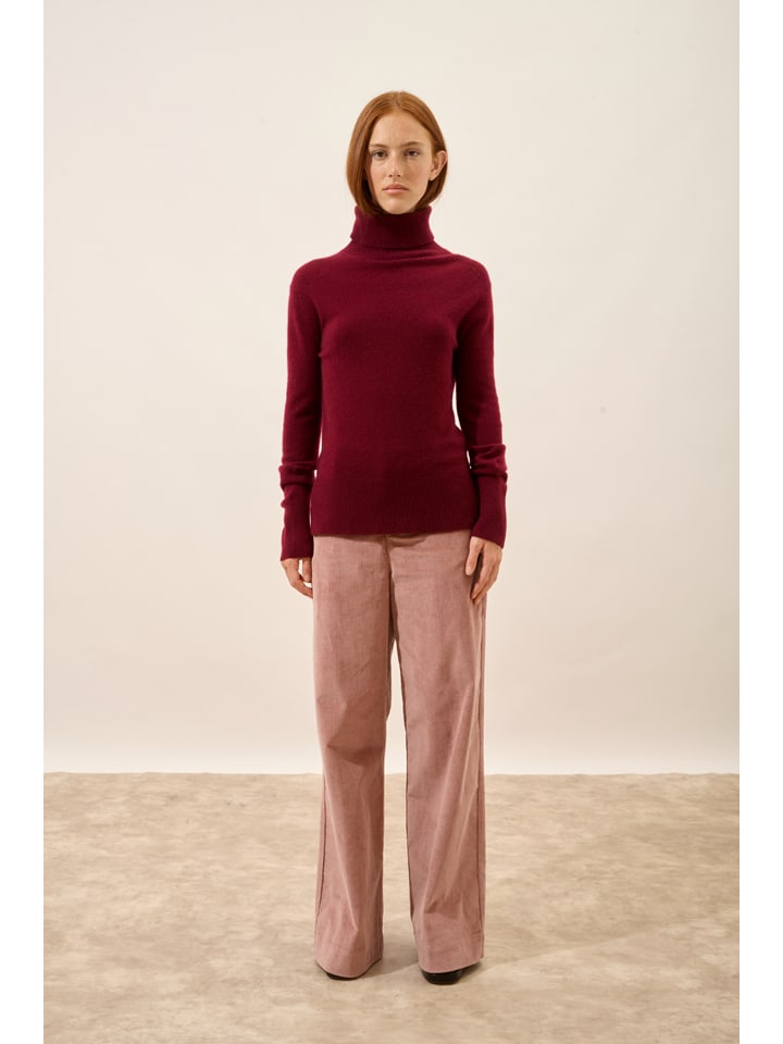 Just Cashmere Bordeaux 235727 Kaschmir-Rollkragenpullover "Lexie" in Bordeaux - 5