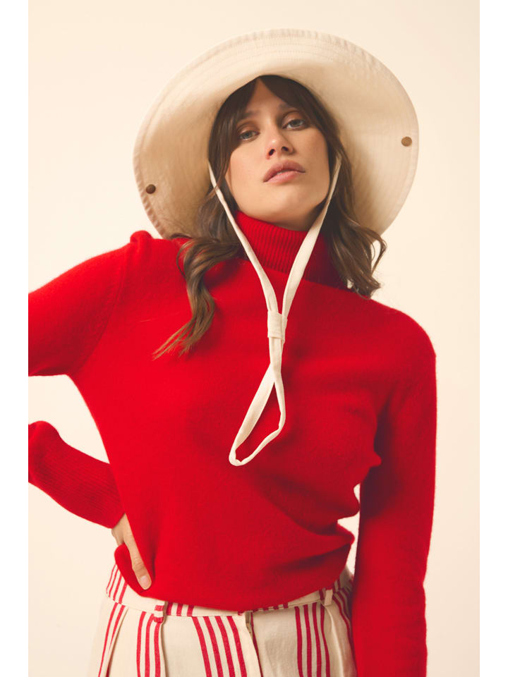 Just Cashmere Rot 6455247 Kaschmir-Rollkragenpullover "Lexie" in Rot - 3