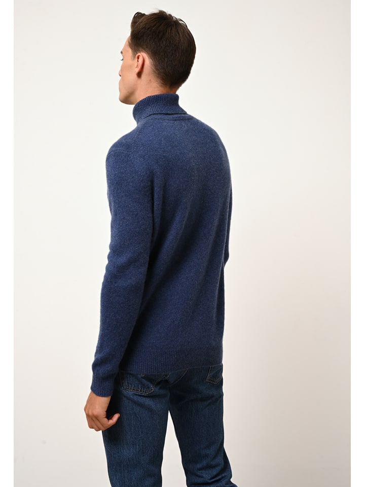 Svetr Just Cashmere Dunkelblau 783934 Kaschmir-Rollkragenpullover "Sacha" in Dunkelblau - 2