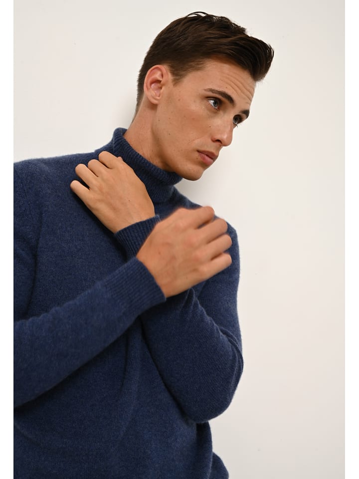 Svetr Just Cashmere Dunkelblau 783934 Kaschmir-Rollkragenpullover "Sacha" in Dunkelblau - 3