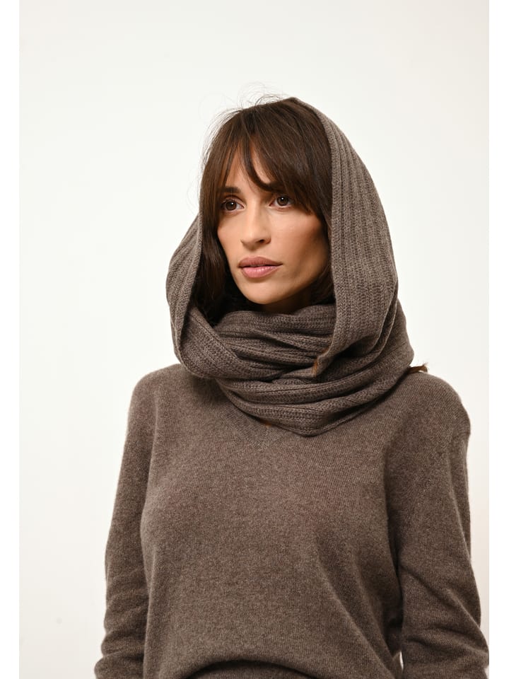 Just Cashmere Dunkelbraun 7515548 Kaschmir-Loop-Schal "Hutton" in Dunkelbraun - 2