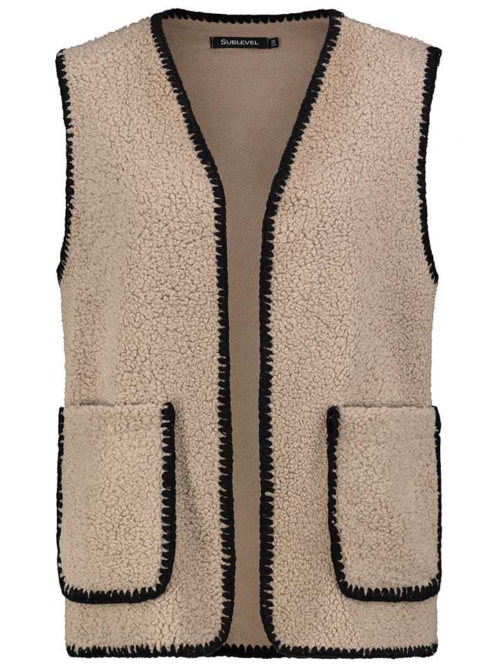 Vesta Sublevel Taupe 6357374 Teddyweste in Taupe - 2