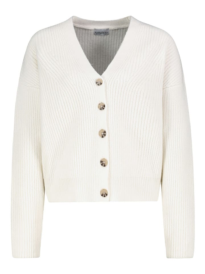 Sublevel Weiß 441810 Cardigan in Weiß - 2