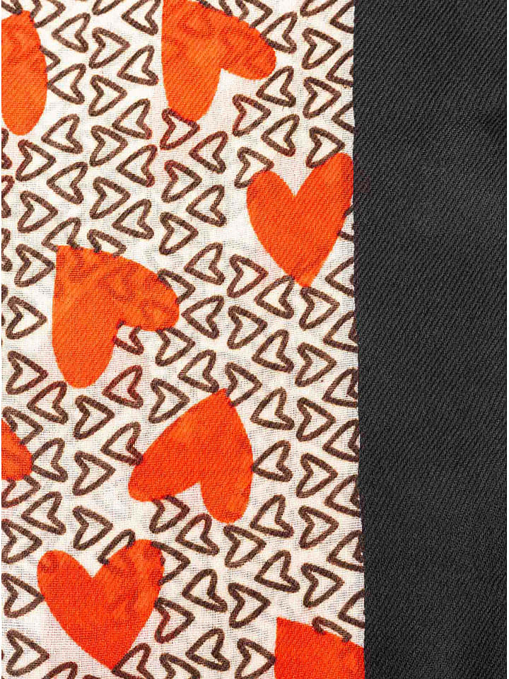 Zwillingsherz Beige/ Rot/ Schwarz 3241470 Schal in Beige/ Rot/ Schwarz - (L)180 x (B)60 cm - 3