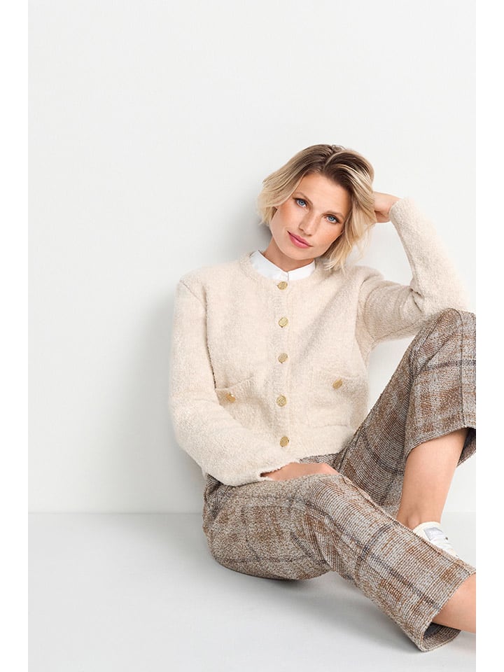 Rich & Royal Creme 8711317 Cardigan in Creme - 2