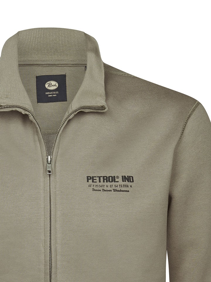 Mikina Petrol Industries Taupe 8457951 Sweatjacke in Taupe - 3