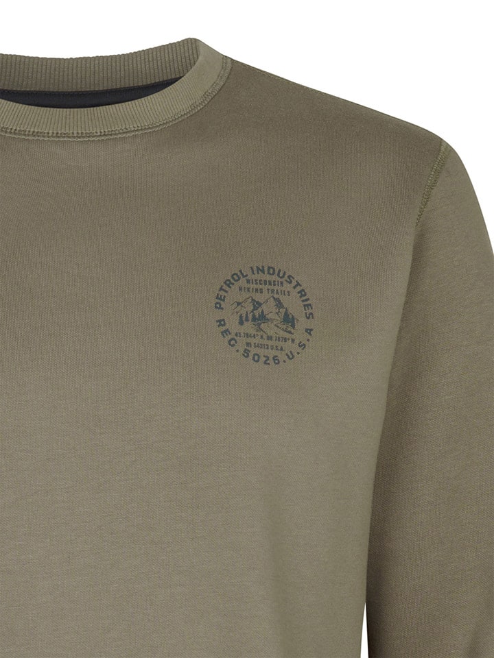 Mikina Petrol Industries Khaki 9995088 Sweatshirt in Khaki - 3
