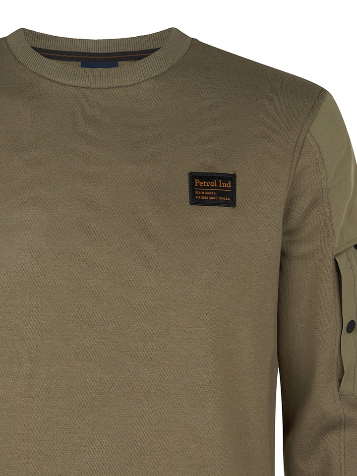 Mikina Petrol Industries Khaki 9267338 Sweatshirt "Pueblo" in Khaki - 3