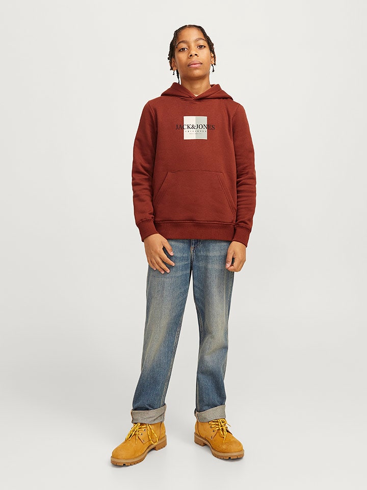 Dětská mikina JACK & JONES Junior Rot 8381598 Hoodie "Frederiksberg" in Rot - 3