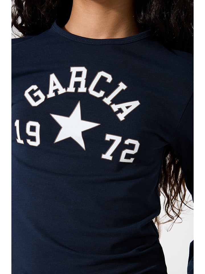 Tričko Garcia Dunkelblau 4662589 Longsleeve in Dunkelblau - 4