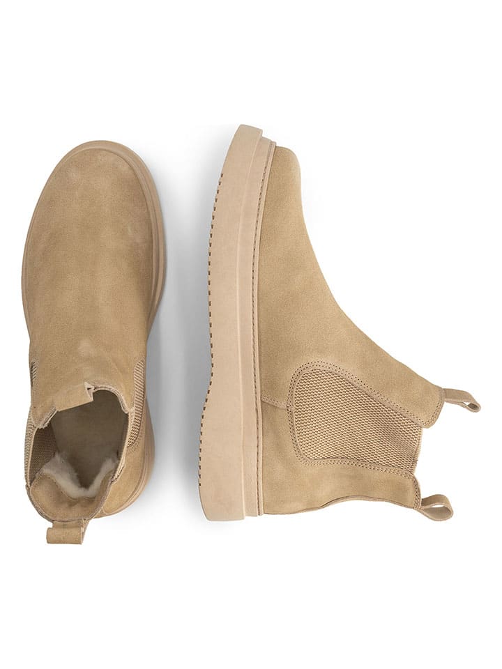 Boty TRAVELIN' Beige 1561138 Leder-Chelsea-Boots in Beige - 3