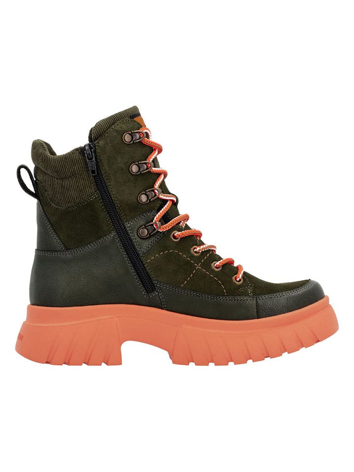 Boty rieker Khaki/ Schwarz 8954244 Boots in Khaki/ Schwarz - 4