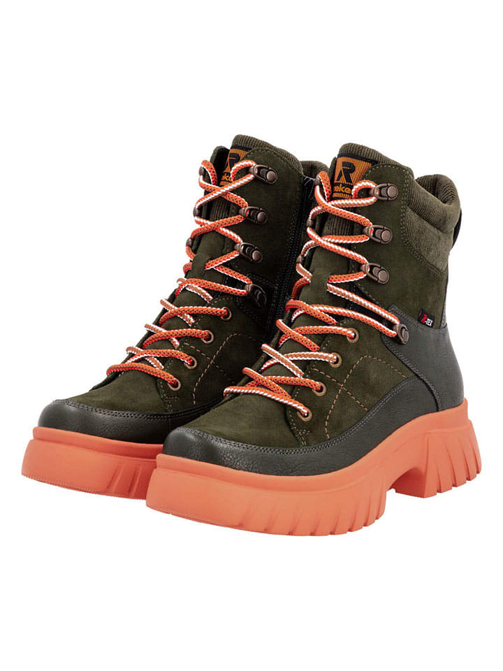 Boty rieker Khaki/ Schwarz 8954244 Boots in Khaki/ Schwarz - 5