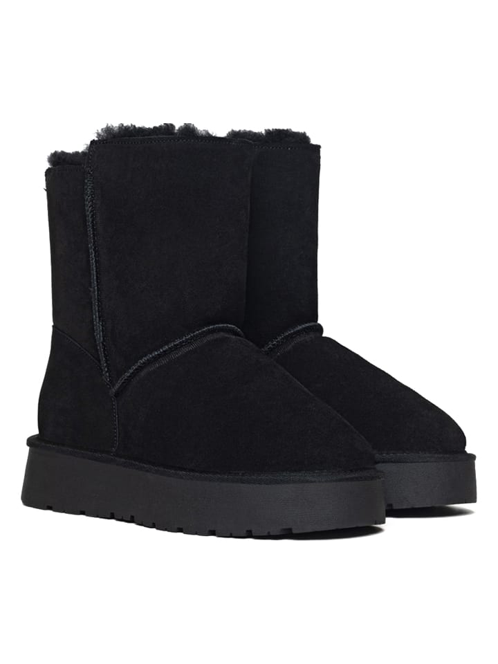 Boty Gooce Schwarz 8738214 Leder-Winterboots "Tempe" in Schwarz - 2