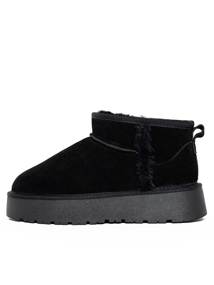 Boty Gooce Schwarz 8548246 Leder-Winterboots "Wizz" in Schwarz - 3