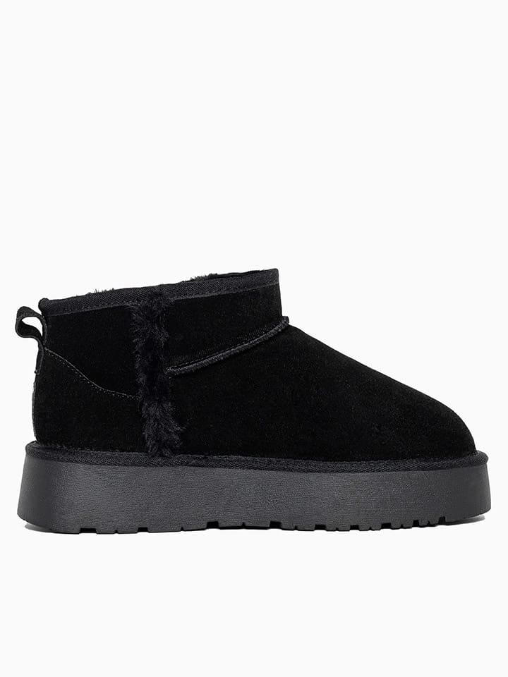 Boty Gooce Schwarz 8548246 Leder-Winterboots "Wizz" in Schwarz - 4