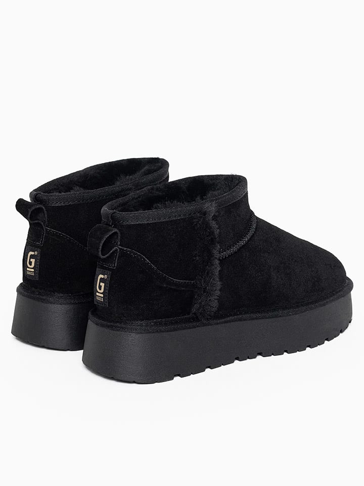 Boty Gooce Schwarz 8548246 Leder-Winterboots "Wizz" in Schwarz - 5