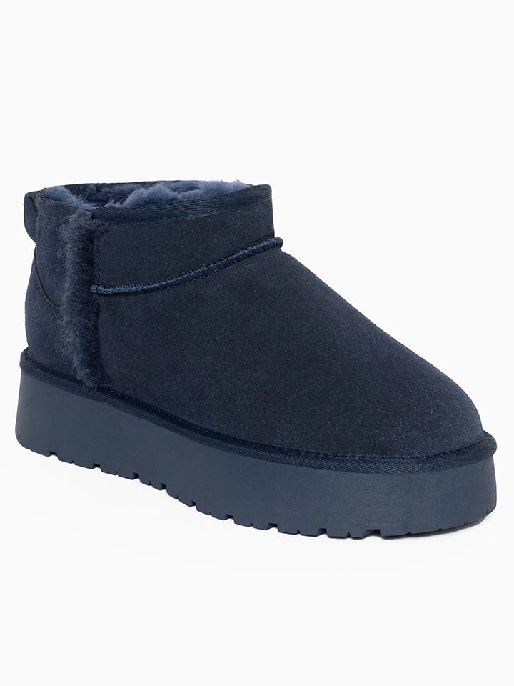 Boty Gooce Dunkelblau 657561 Leder-Winterboots "Wizz" in Dunkelblau - 2