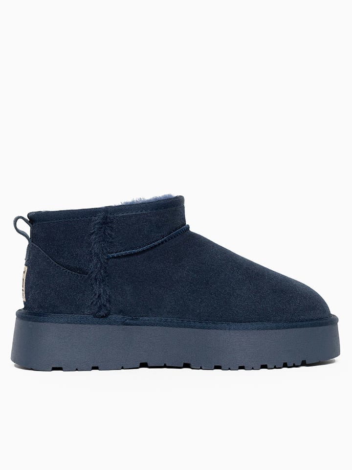 Boty Gooce Dunkelblau 657561 Leder-Winterboots "Wizz" in Dunkelblau - 3