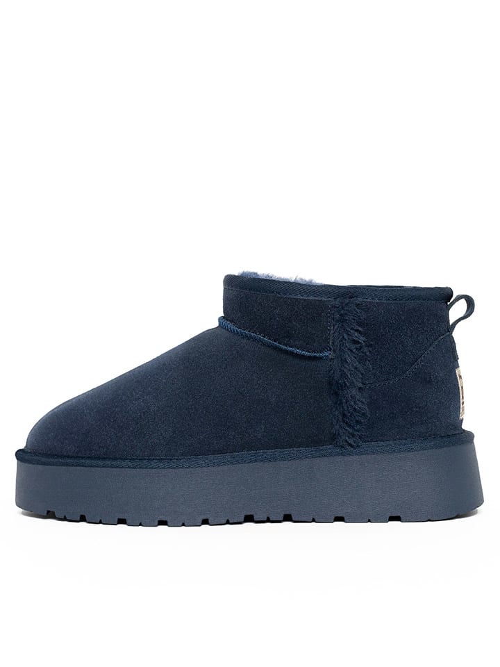 Boty Gooce Dunkelblau 657561 Leder-Winterboots "Wizz" in Dunkelblau - 4