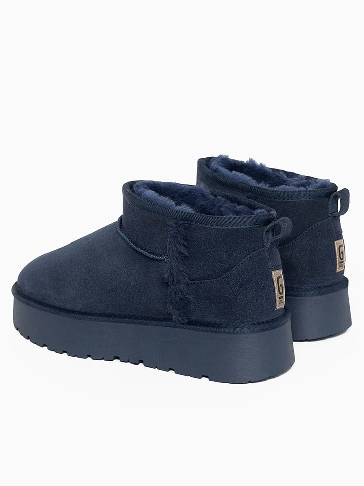 Boty Gooce Dunkelblau 657561 Leder-Winterboots "Wizz" in Dunkelblau - 5