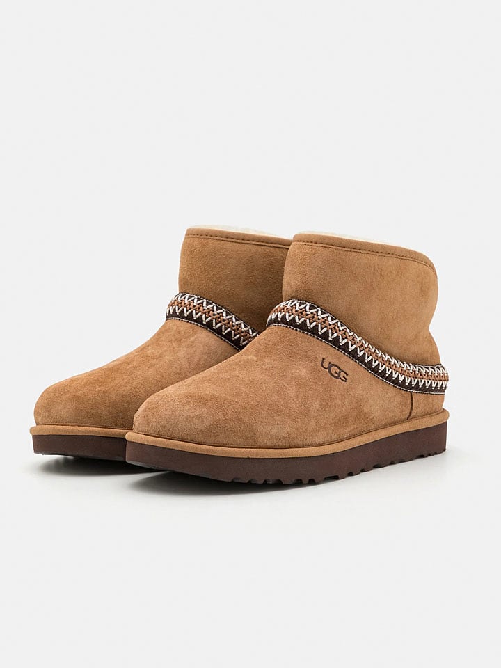 Boty UGG Hellbraun 2963871 Leder-Boots "Crescent" in Hellbraun - 2