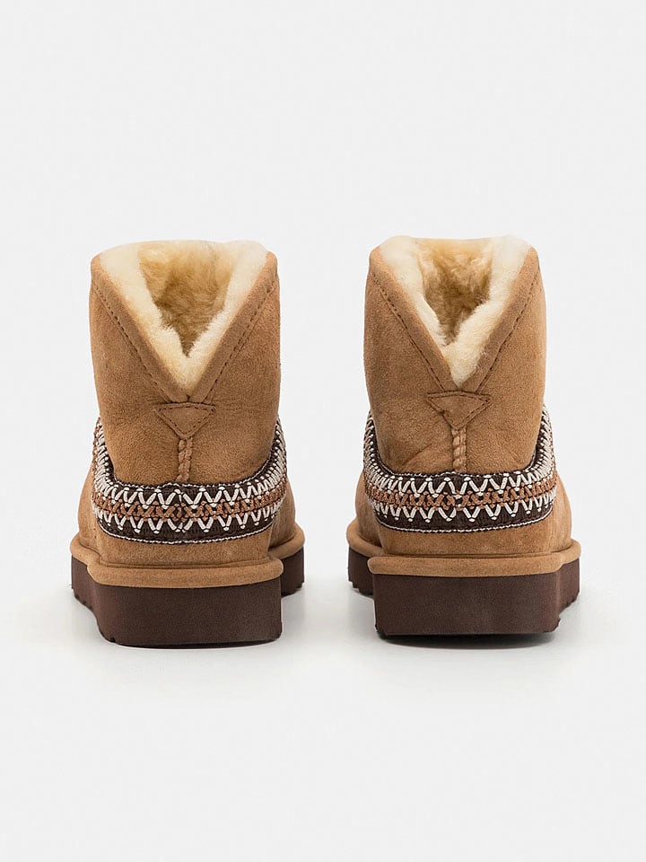 Boty UGG Hellbraun 2963871 Leder-Boots "Crescent" in Hellbraun - 3
